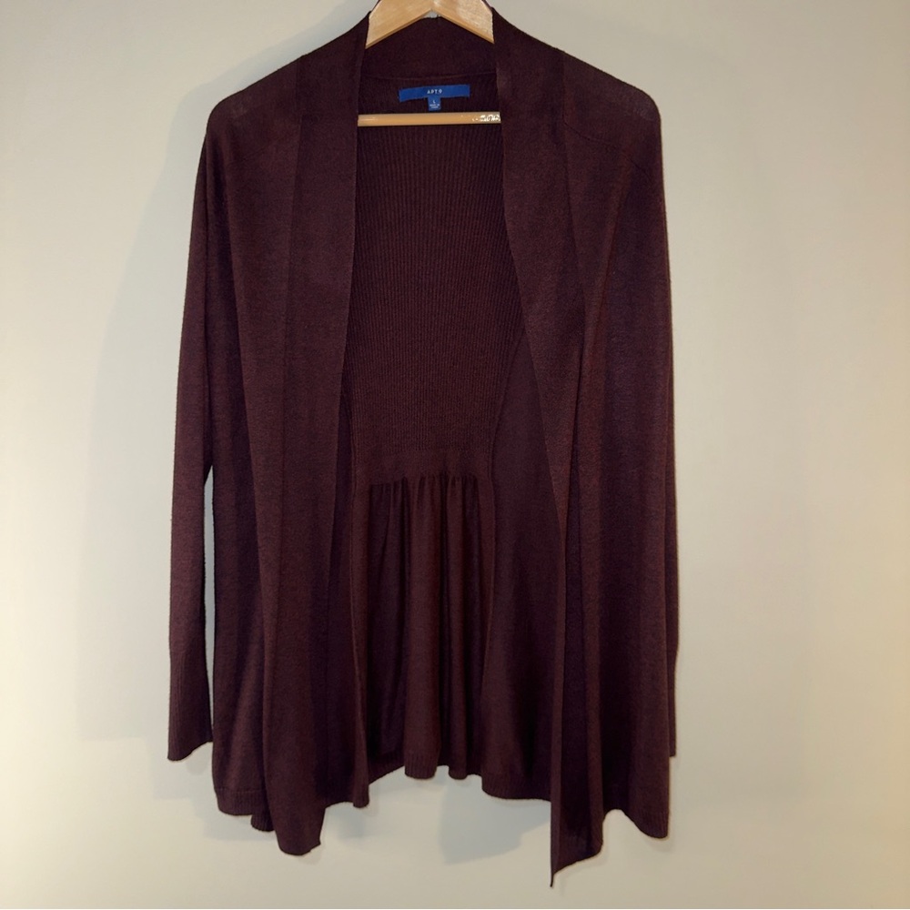 Apt. 9 Maroon and Black Women's Lightweight Cardigan | Size Large